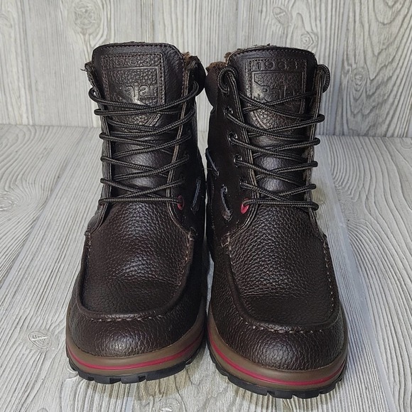 Men's Brown Leather Boots - Picture 4 of 16